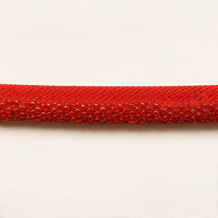 Glass Bead Trim Red