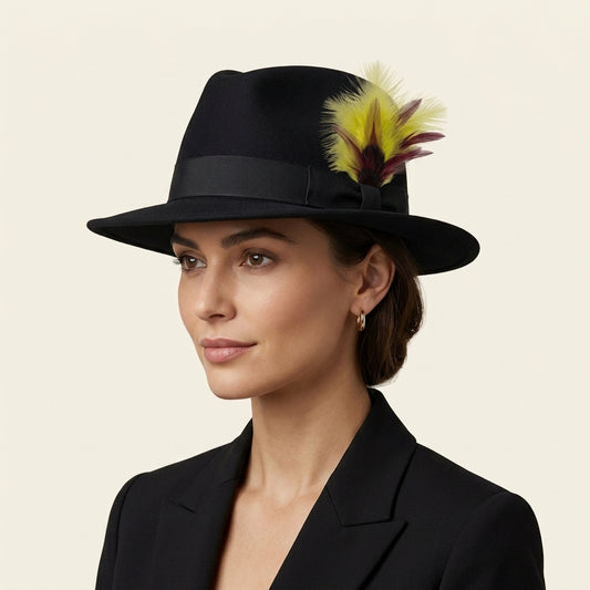 Hackle, Turkey Marabou & Pheasant Plumage Feather Hat Pin