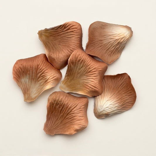 Paper Faux Rose Petals – Terracotta & Bronze