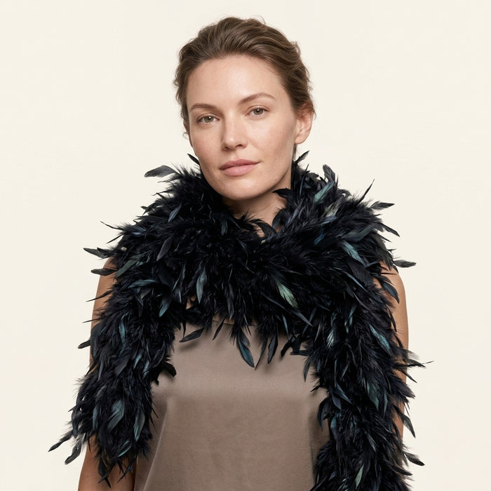 Dyed Bronze Black Coque Feather Boa — 200g