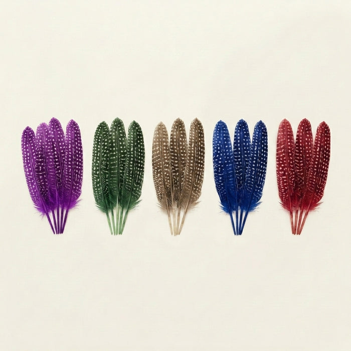 Dyed Guinea (Polka Dot) Wing Pointer Feathers