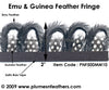 Emu & Guinea Feather Fringe
