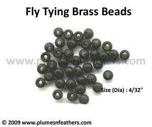 Fly Tying Brass Beads ‘Black’ M