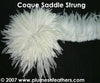 Bleached White Or Dyed Strung Saddle Feathers +5" ½ Oz.