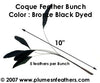 Milliner Feathers Coque Feather Bunch 10"