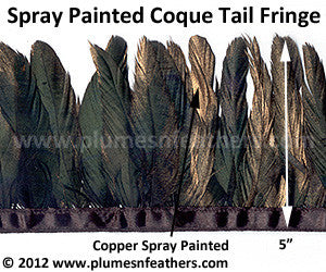 Coque Tail Fringe 5" Spray Painted