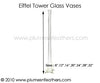 Eiffel Tower Glass Vase 12”