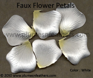 Paper Faux Rose Petals White
