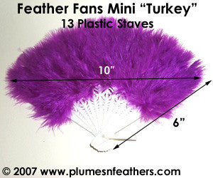 Turkey Marabou Fan 6" (Mini)