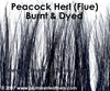Peacock Herl (Flue) Burnt Dyed Strung 10"/12"