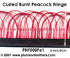 Burnt Peacock Feather Fringe