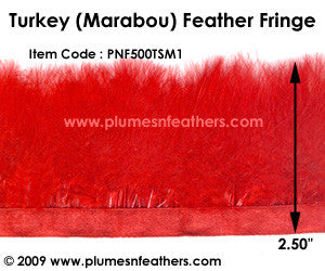 Turkey 'Short' Marabou Feather Fringe