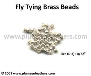 Fly Tying Brass Beads ‘Silver’ M